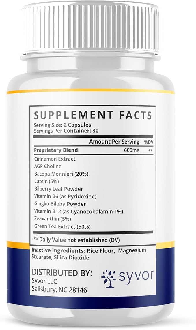 (2 Pack) Brain Defender Supplement Pills Official Brain Defender Advanced Formula Nootropic Capsules All Natural Health and Wellness Support Formula Maximum Strength Braindefender (120 Capsules)