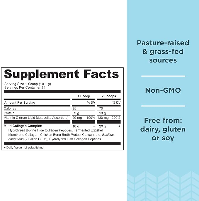 Ancient Nutrition Multi Collagen Protein Powder Unflavored 24 Servings + Supergreens Powder Greens Flavor 25 Servings
