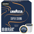 Lavazza Super Crema Single Serve Keurig K-Cup Pods Medium Espresso Roast Coffee 88 Count (4 Packs of 22)