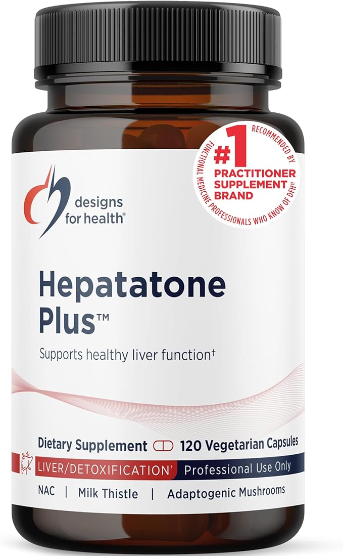 Designs for Health Liver Support Capsules - Hepatatone Plus with Milk Thistle NAC Schisandra - Mushroom Extracts for Cleanse + Immune Support - Liver Detox Supplement for Men + Women (120 Capsules)