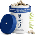 Routine Wellness Hair Growth Supplement – CLINICALLY Tested Thicker Fuller-Looking Hair Support with Biotin &amp Key Nutrients Vegetarian &amp Gluten-Free Vitamins - 1 Bottle 30 Day Supply