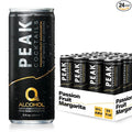 Peak Cocktails Non-Alcoholic Cocktail | Mixologist-made | Adaptogens Nootropics Superfoods for Recovery Calm Sleep | Ashwagandha Tart Cherry L-Theanine | Passion Fruit Margarita | 8.4oz 24-Pack