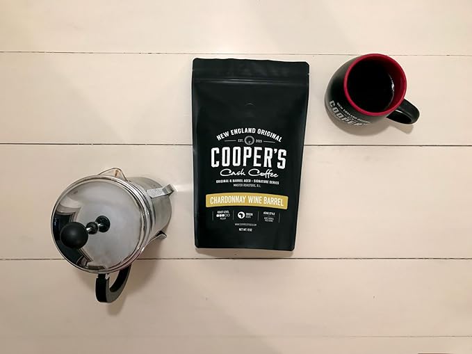 Wine Barrel Chardonnay Aged Kenya AA Beans Incredibly Complex &amp Smooth Roasted Fresh - Whole bean 12oz Bag