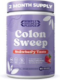 ColonSweep Psyllium Husk Powder Colon Cleanser - Vegan Gluten Free Fiber Supplement - Safe Colon Cleanse for Constipation Relief Bloating Relief &amp Gut Health -16 OZ (60 Servings)
