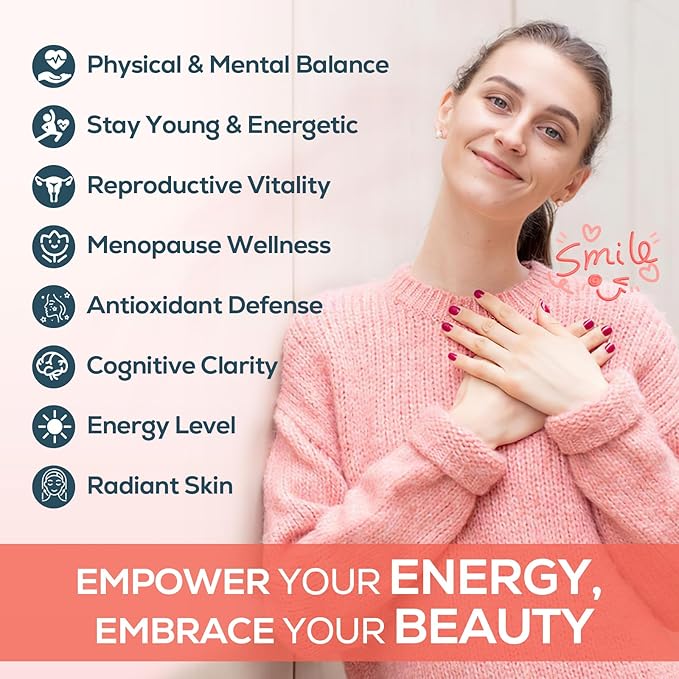 IcarusIvy 2000MG NAD Supplements for Women NMN Alternative Female Liposomal NAD+ with Ashwagandha Berberine HCL Ginkgo Biloba &amp Black Cohosh Women Focused Formula 540 Capsules