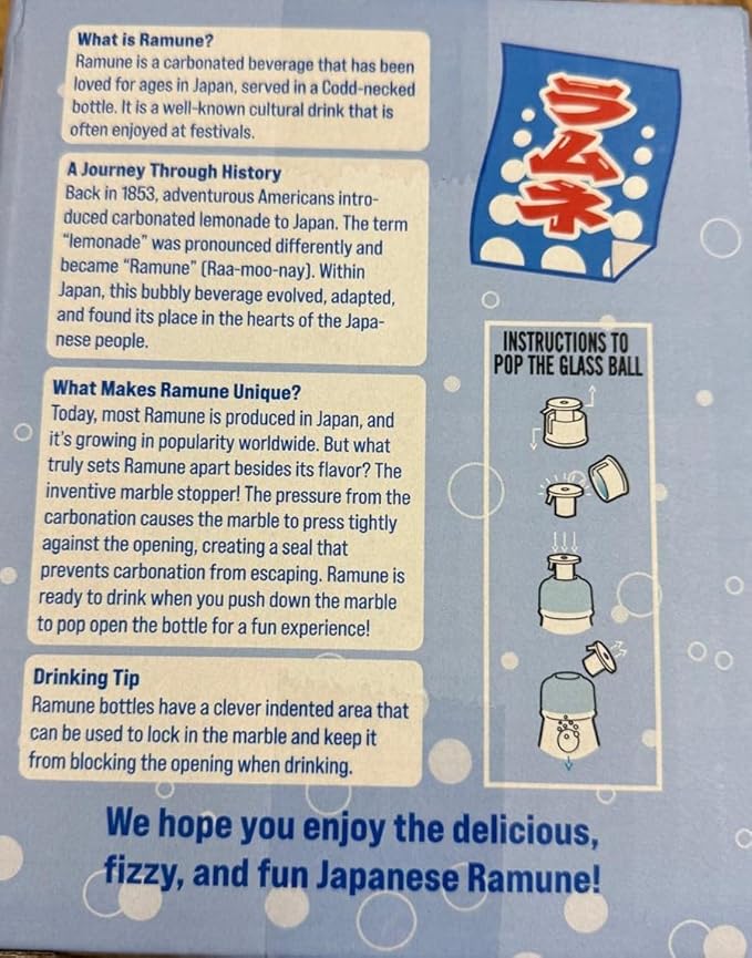 Ramune Japanese Soda Variety Pack - Shirakiku Multiple Flavors - Japanese Drink (12Pack)