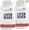 Liver Renew - Liver Cleanse Detox &amp Repair - Liver Support Supplement with Artichoke Extract Milk Thisle Dandelion and Turmeric - 120 Capsules