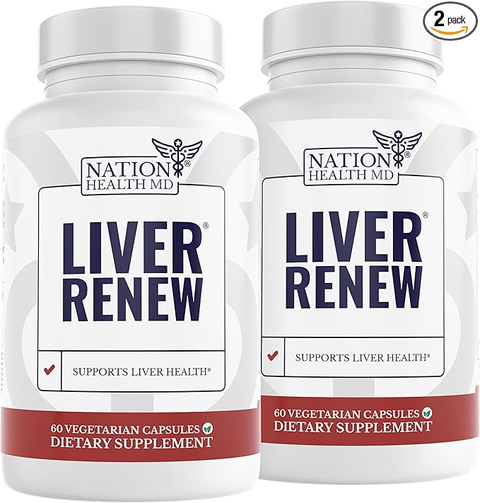Liver Renew - Liver Cleanse Detox &amp Repair - Liver Support Supplement with Artichoke Extract Milk Thisle Dandelion and Turmeric - 120 Capsules