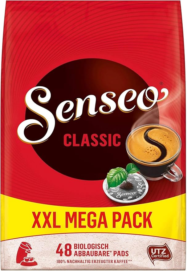Douwe Egberts Senseo Coffee Pods. Pick Any 3 packs (48 Coffee Pods Each Pack) from 8 Blend Inc: Classic Espresso Strong Extra Strong Mild Gold(100% Arabica) Mocca Decaf Total 144 Pods Mega Pack
