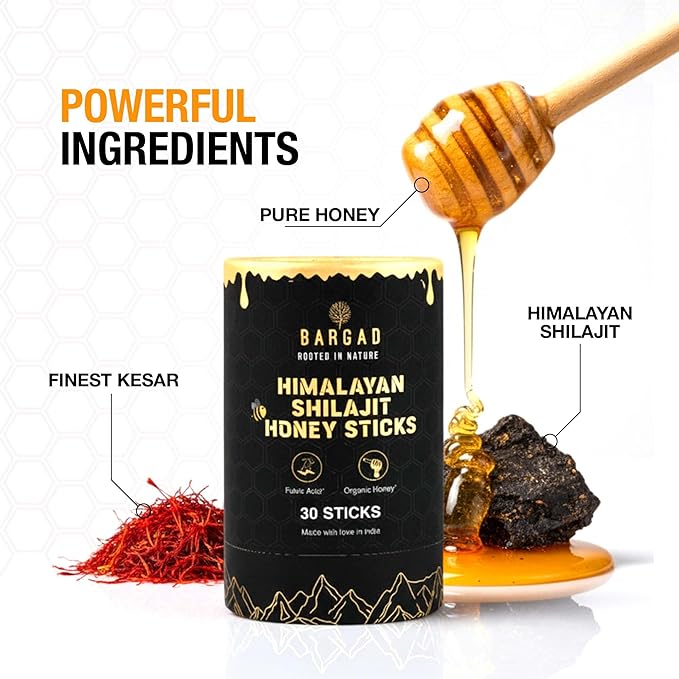 Pure Himalayan Shilajit Honey Sticks with Saffron – 30 Count | 75%+ Fulvic Acid 85+ Trace Minerals | Natural Energy &amp Immunity Booster | Easy Single-Use Packets