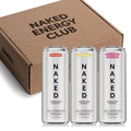 Naked Sparkling Energy - Sample Box - Three Flavors - Lemonade Orange and Strawberry Lemonade