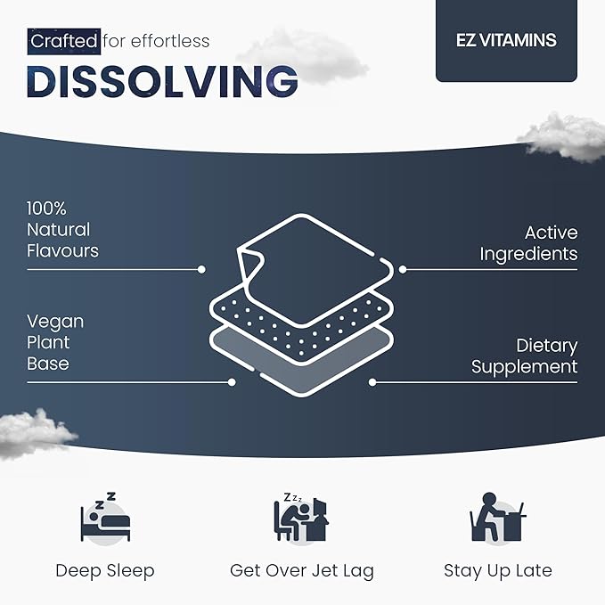 Dissolvable Oral Sleep Strips with 5 mg Melatonin Valerian Root L-Theanine and Vitamin B6 - Fresh Mint Flavor No Water Needed Works Faster Than Gummies Sleep Support Oral Strips 30ct