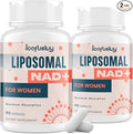 IcarusIvy 2000MG NAD Supplements for Women NMN Alternative Female Liposomal NAD+ with Ashwagandha Berberine HCL Ginkgo Biloba &amp Black Cohosh Women Focused Formula 180 Capsules