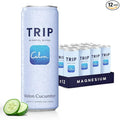 TRIP Lightly Sparkling Adaptogen Drink Non Alcoholic Drink with Magnesium Ashwagandha Lions Mane &amp L Theanine No Added Sugar Mocktail Vegan Melon Cucumber 12 Oz 12Pk