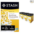 Stash Tea Chamomile Herbal Tea - Naturally Caffeine Free Non-GMO Project Verified Premium Tea with No Artificial Ingredients 20 Count (Pack of 6) - 120 Bags Total