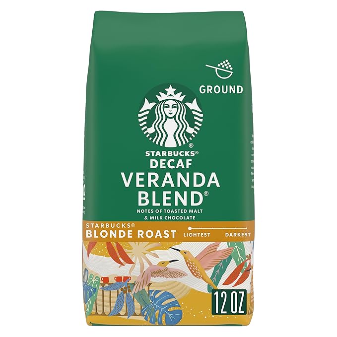 Starbucks Ground Coffee Starbucks Blonde Roast Hot or Iced Coffee Decaf Veranda Blend 12 oz