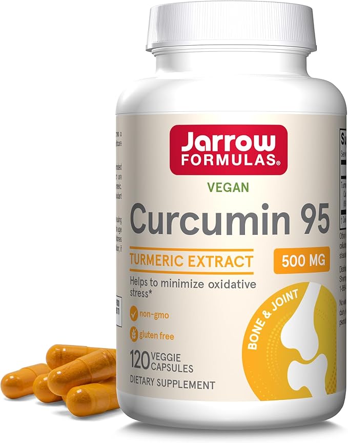 Jarrow Formulas Curcumin 95 Supplement - Turmeric Extract Supplement 500 mg for Antioxidant &amp Joint Support 120 Capsules