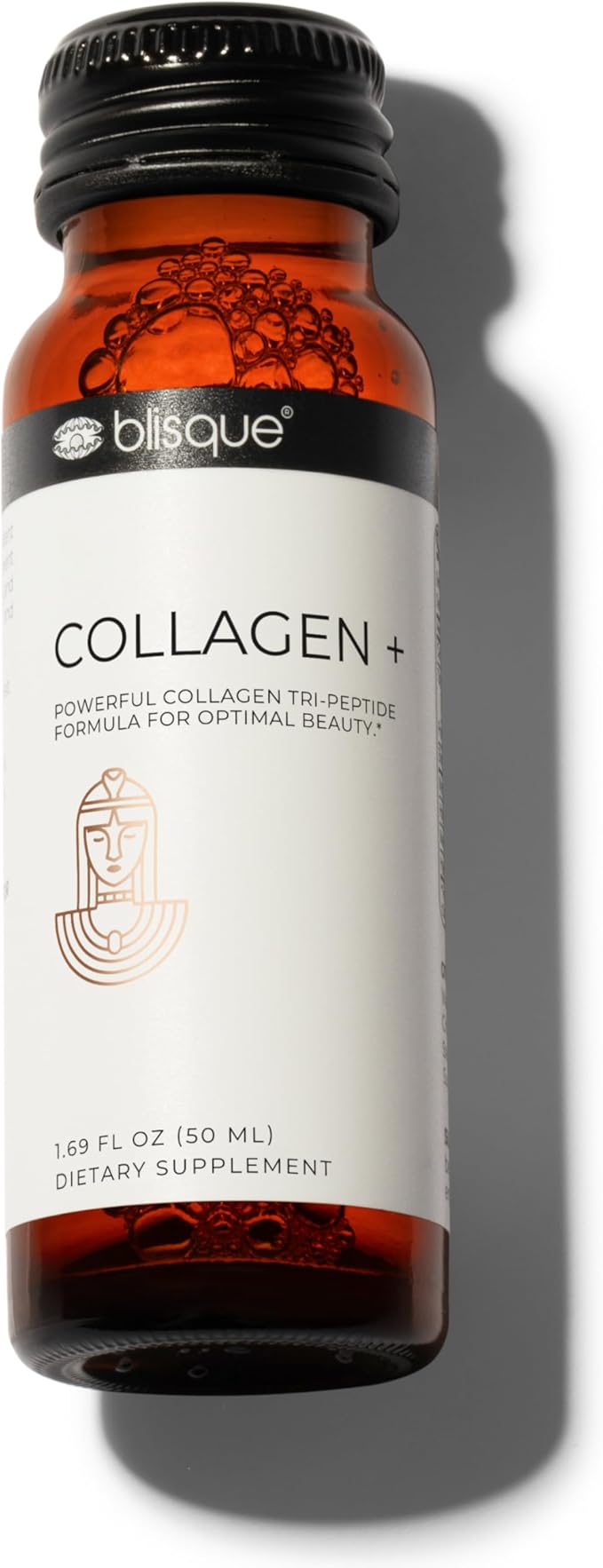 Blisque - Liquid Collagen Tri-Peptide Complex | with Biotin and Hyaluronic Acid | for Hair Skin and Nails | 30 Bottles | 30-Day Supply