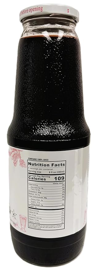 Anna and Sarah 33.8 Oz Organic Red Beet Juice - Glass Bottle (4 Pack) No Sugar Added No Artificial Colors No Preservatives No Flavors AddedNOT from Concentrate