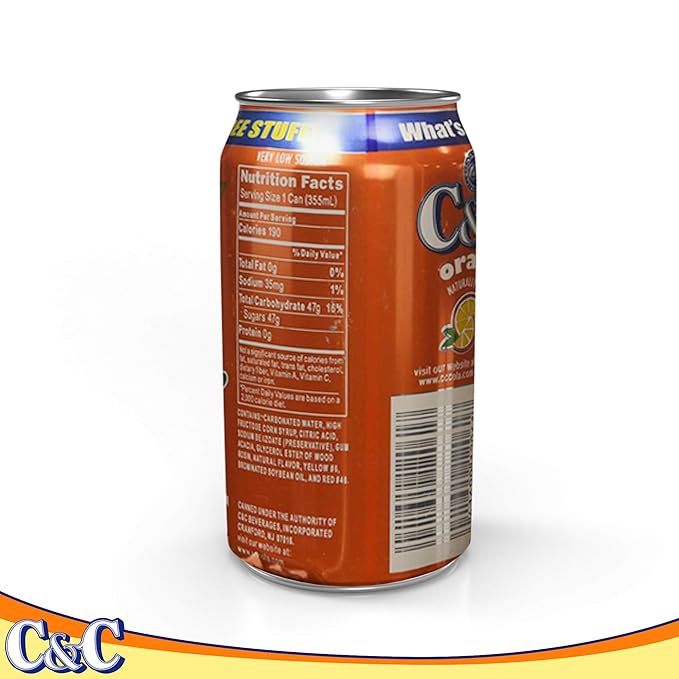 C&ampC Soda Orange 24 Count