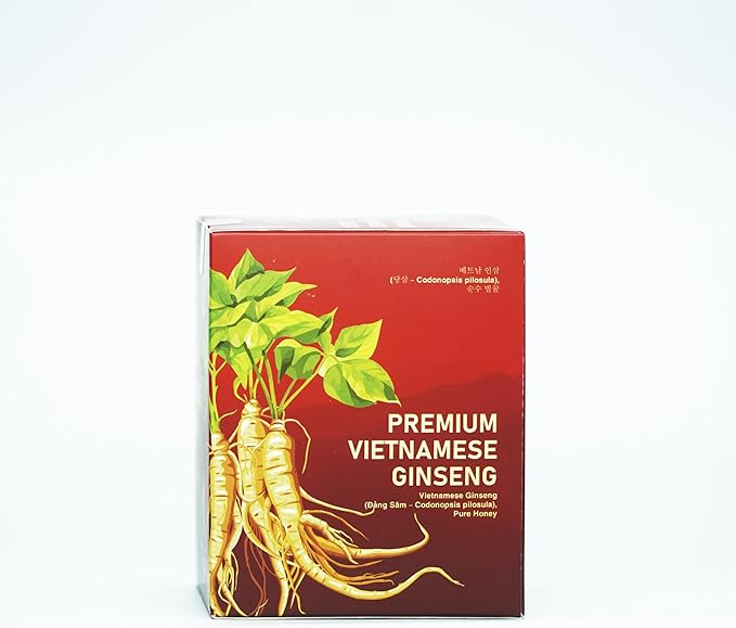 Premium Vietnamese Ginseng Slices with Honey – Energy &amp Performance Support Immune Health &amp Focus – No Capsules No Bitter Powder only Soft Chew Ginseng with Honey 100% Natural 180g Jar