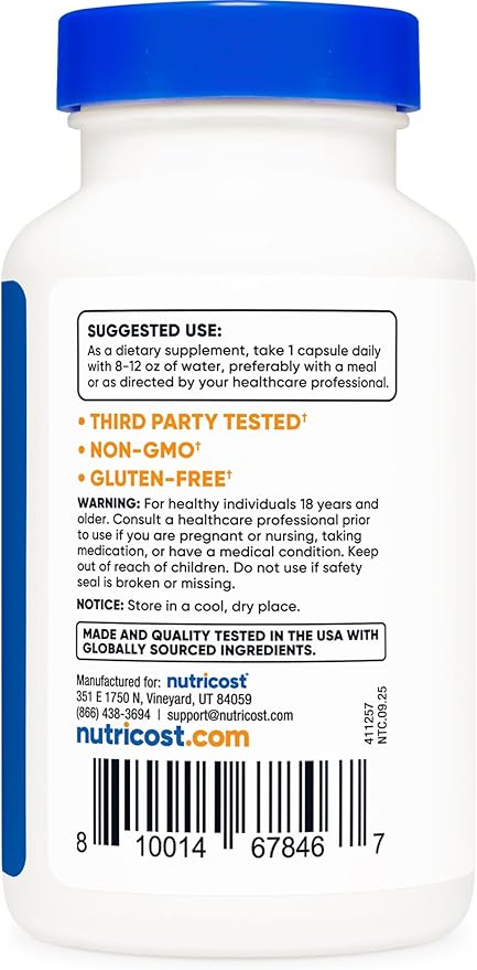 Nutricost Apigenin 50mg 180 Capsules - Non-GMO Gluten Free Vegan (Pack of 2)