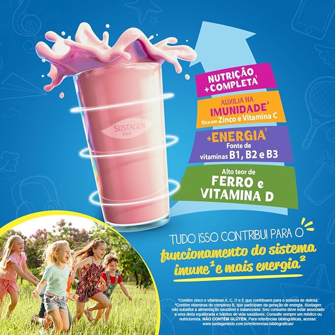 Food Supplement Sustagen Kids Strawberry Tin 380g 13.4 Ounce (Pack of 1) (Modelo Padrão)