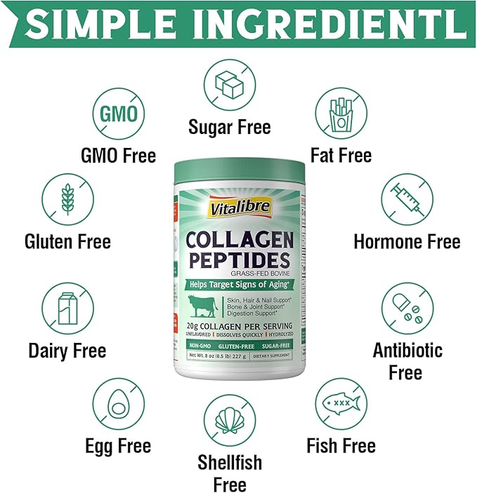 Multi Collagen Peptides Powder 16oz &amp Bovine Collagen Peptides Powder 8oz