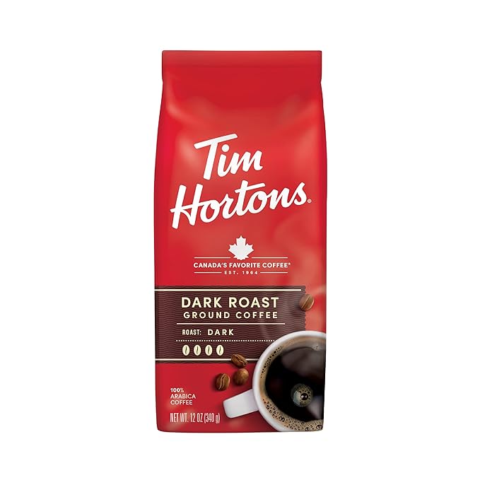 Tim Horton's 100% Arabica Dark Roast Ground Coffee 12 Ounce