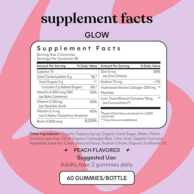 Lemme Sleep &amp Glow Bundle - Sleep Gummies a Drug-Free Nighttime Aid &amp Glow Biotin &amp Collagen Hair Gummies for Strong Thick Hair &amp Reduced Shedding - Gluten/Gelatin Free Non-GMO - 60
