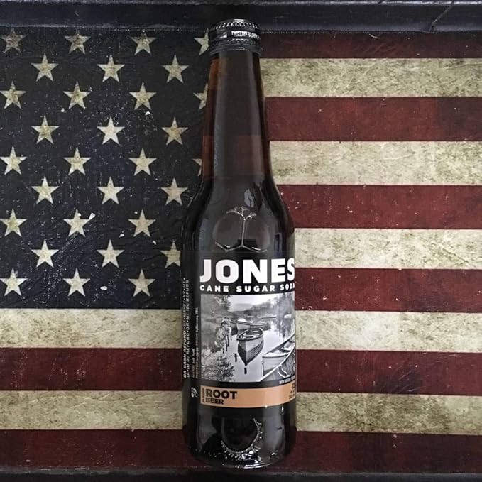 Jones Soda 12 ounce Glass Bottles (Root Beer 12 Bottles)