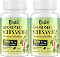 Liposomal Schisandra Berry Extract 1200mg – Stress &amp Adrenal Balance Supplement for Cortisol Calm Energy &amp Focus – Vegan Adaptogenic Formula for Women &amp Men – 120 Softgels