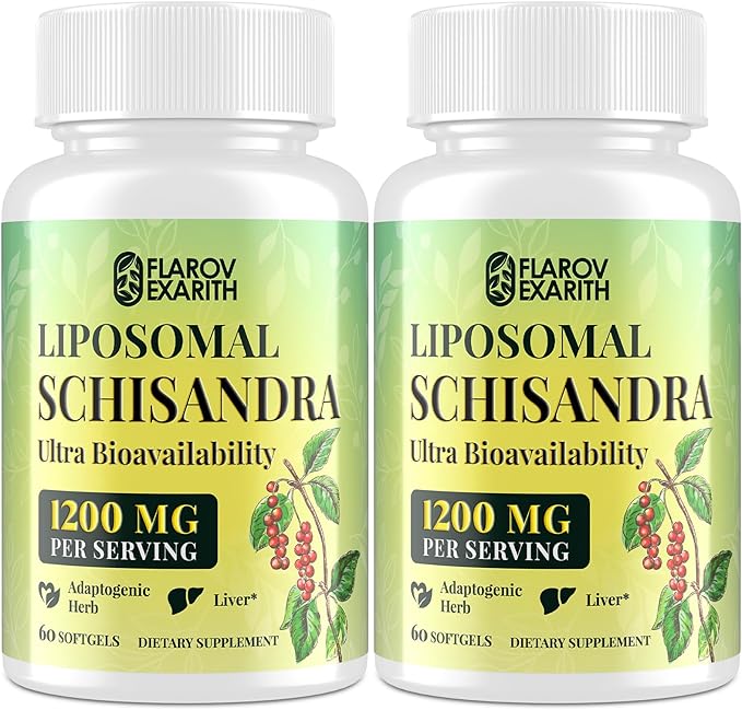 Liposomal Schisandra Berry Extract 1200mg – Stress &amp Adrenal Balance Supplement for Cortisol Calm Energy &amp Focus – Vegan Adaptogenic Formula for Women &amp Men – 120 Softgels