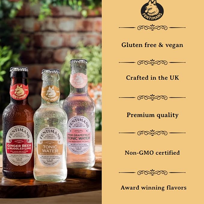 Fentimans Sparkling Ginger Beer - Ginger Ale Ginger Beer Non Alcoholic Craft Soda with Herbal Extracts &amp Natural Ingredients Botanically Brewed - 9.3 Fl Oz (Pack of 4)