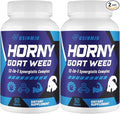 Hornygoatweed for Men 12 In 1 HornyGoatWeed Male Enhancing Supplement with 1500mg Hornygoatweed 500mg Maca Root Ginseng Tongkat Ali Ginger for Stamina &amp Energy Max Strength - 120 Tablets