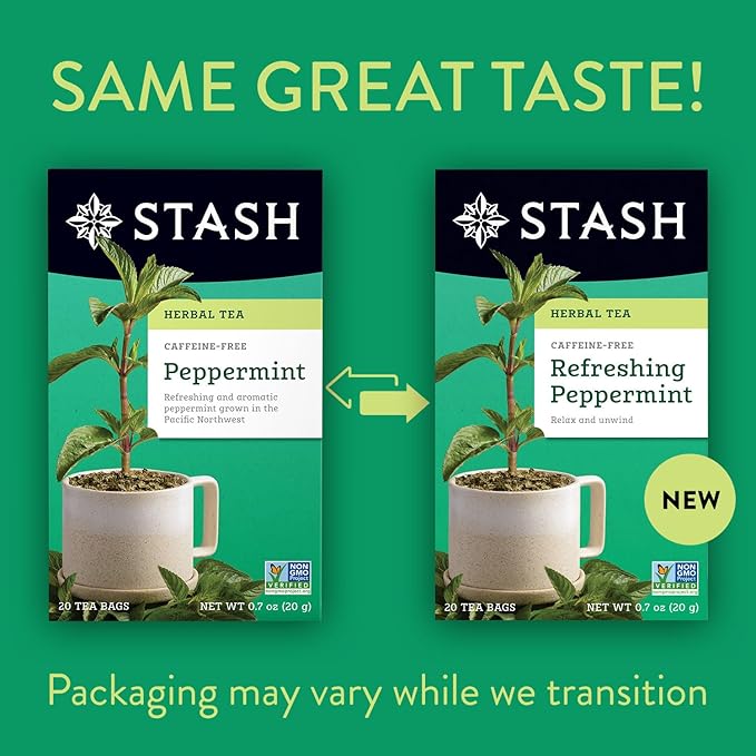 Stash Tea Soothing Herbal Tea 6 Flavor Variety Pack 6 Boxes With 18-20 Tea Bags Each