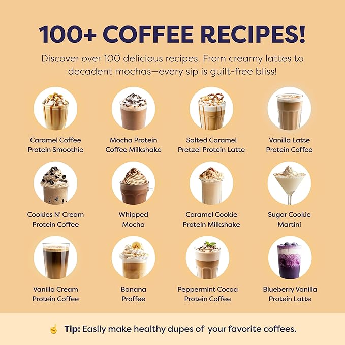 Cookie Dough Protein Iced Coffee - Premium Whey Protein &amp Instant Iced Coffees - 100% Natural Cold Brew - Zero Artificial Flavors &amp Sweeteners 80 mg Caffeine Per Serving 20 Servings
