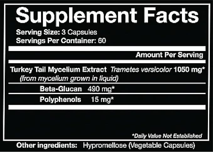 ORIVeDA PSP-50 (Turkey Tail Extract - 180 v-Capsules - Covers Two Months)