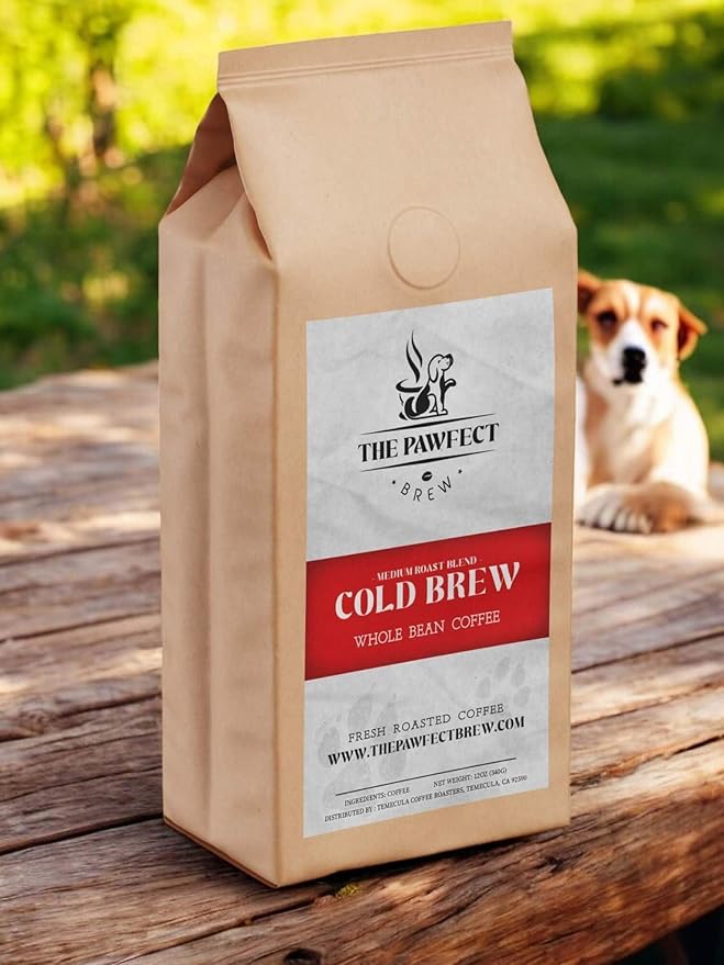 Dog Lover's Coffee – Cooper’s Cold Brew Coffee | Medium Roast Chiapas Single Origin | Smooth Chocolate &amp Toffee | Coarse Grind 12oz