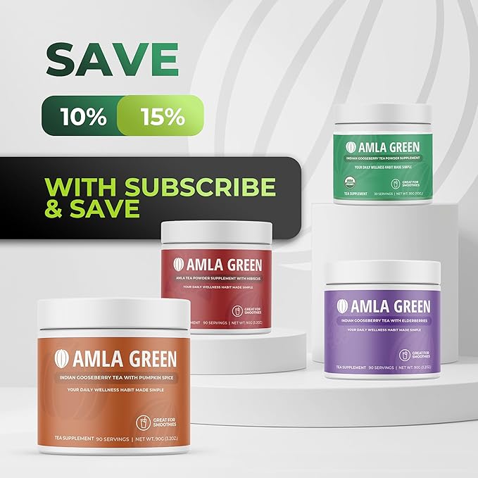 Amla Powder Superfood Supplement with Pumpkin Spice 20x Ultra Concentrated Amla Made with Cinnamon Ginger Nutmeg Cloves Allspice Cardamom Indian Gooseberries Pumpkin Spice 30 Servings