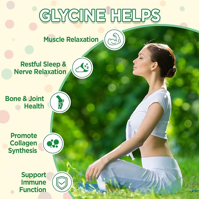 Glycine 3g Gummies with L-Alanine 1000mg L Theanine GABA Vitamin B6 Nerve Muscle Relaxation High Absorption Glycine Supplements for Adults Sugar Free Pineapple Flavor 60 Gummies