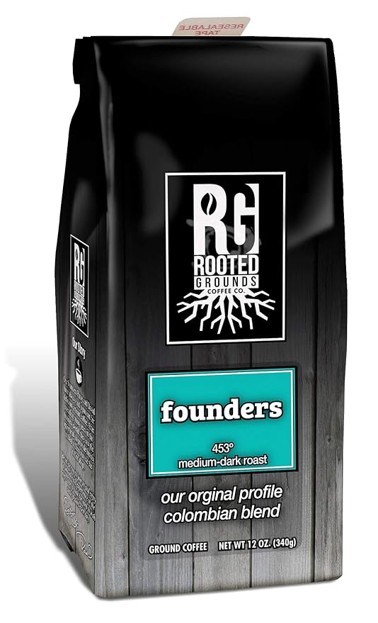 Rooted Grounds Small Batch Coffee - 100% Arabica Craft Coffee (Founders)