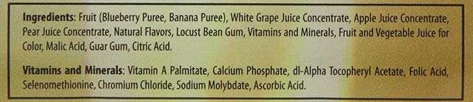 Dr. Smoothie 100% Crushed Fruit Smoothie Blueberry Banana 46-Ounce Bottles (Pack of 2)