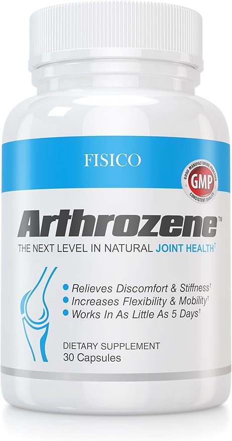 Joint Support Supplement - Promotes Mobility Flexibility and Comfort with Hyaluronic Acid Collagen Type II and Boswellia - 30 Capsules - Official Fisico Product