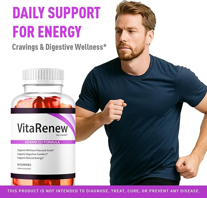 (2 Pack) VitaRenew Gummies - Original VitaRenew Advanced 1050MG Formula - Maximum Strength Supplement Gummy Official Formula Vita Renew All Natural Overall Wellness Support 120 Gummies for 2 Months