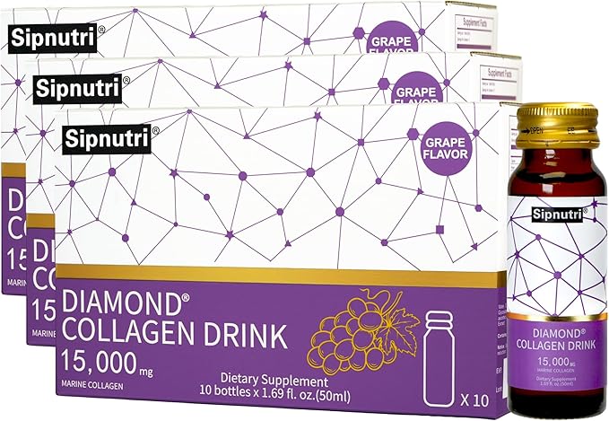 Bundle – Diamond Liquid Collagen Drink (15000 mg 50 ml x 30) + Diamond Collagen Liquid Shots (15000 mg 1.69 fl oz x 30)