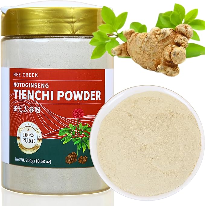 100% Pure Tienchi Powder 300g/10.58oz Sanqi Notoginseng Root Powder Chinese Herbs 200 Mesh Ultra-fine for Tea &amp Soup No Additives Vegan Caffeine Free 田七粉 三七粉 田七人参粉