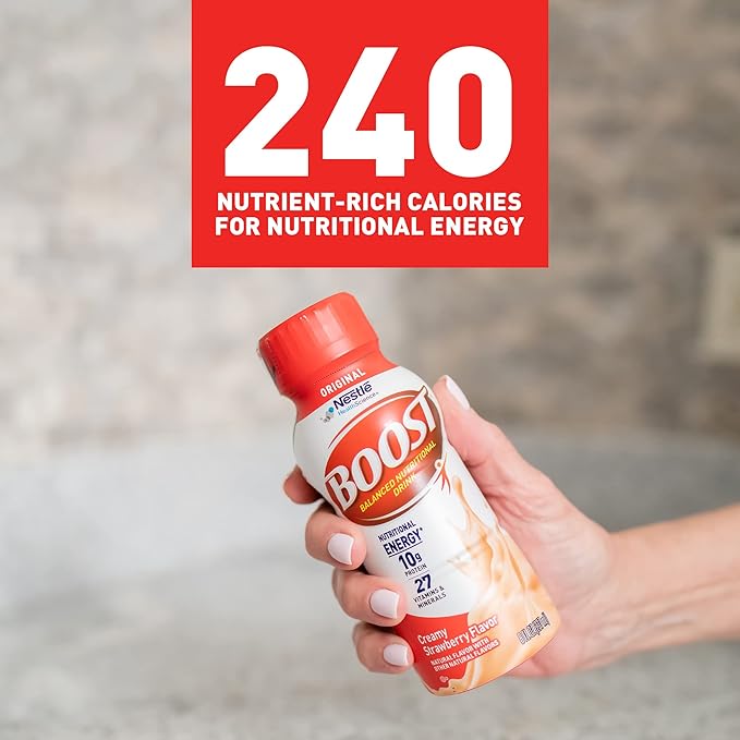 BOOST Original Ready to Drink Nutritional Drink Creamy Strawberry 8 fl oz (Pack of 24)