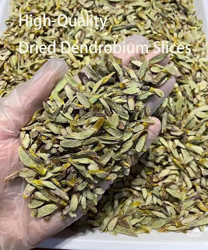 Dendrobium Slices（Shi Hu） Dendrobium Officinale -8.81oz/250g-Pure Natural Chinese Herbal Medicine-石斛片- T&amp Soup Ingredients(Dendrobium Slices)