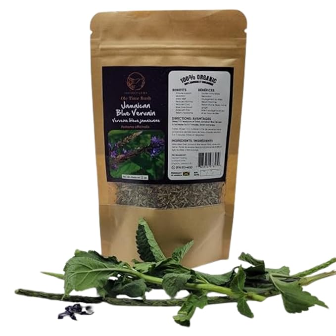 100% Jamaican Blue Vervain organic tea-2Pack-.handpicked in Jamaica- Blue Vervain herb Jamaica Bush tea Jamaican Herbs